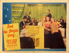 Dorothy Lamour, Fred MacMurray, and Betty Hutton "And Angels Sing" original lobby card