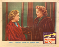 Clark Gable and Alexis Smith "Any Number Can Play" original Lobby Card