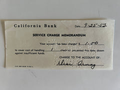 Desi Arnaz signed bank receipt