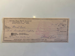 Gloria Pall signed check