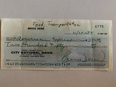 Bruce Dern signed check