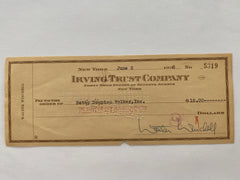 Walter Winchell signed check