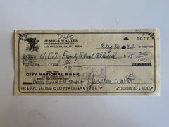 Jessica Walter signed check