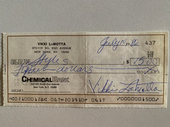 Vikki LaMotta signed check