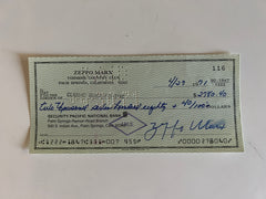 Zeppo Marx signed check