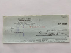 Glenn Ford signed check