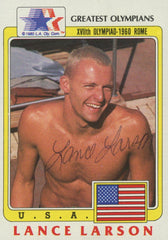 Olympian Lance Larson signed trading card
