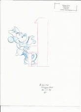 Disney Minnie Mouse original hand drawn art for Parker