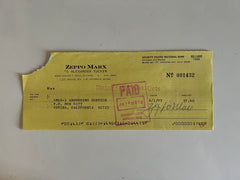 Zeppo Marx signed check