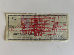 Zeppo Marx signed check