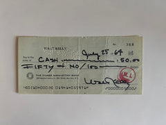 Walt Kelly signed check