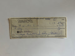 Gloria Pall signed check