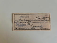 Jessica Walter signed check