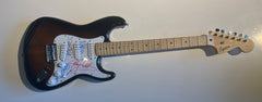 Pink Floyd signed sunburst strat style guitar