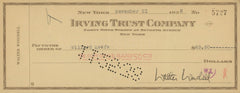 Walter Winchell signed check