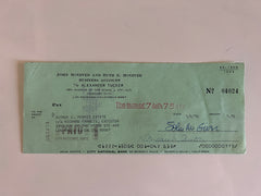 John McGivern signed check