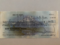 Bruce Dern signed check