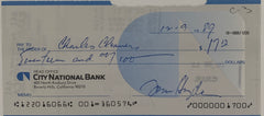 Tom Hayden signed check