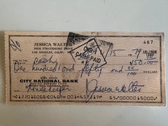 Jessica Walter signed check