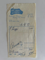 Desi Arnaz signed receipt