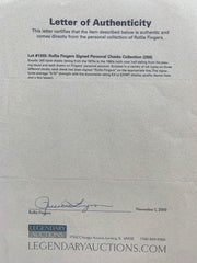 Rollie Fingers
signed letter of authenticity