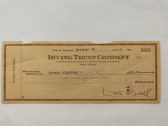 Walter Winchell signed check