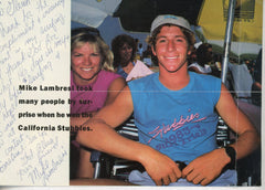 Award winning surfer Mike Lambresi signed magazine clipping