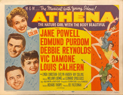 Jane Powell, Edmund Purdom, and Debbie Reynolds "Athena" original Lobby Card