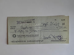 Walt Kelly signed check