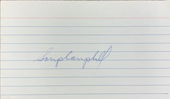 Clarence "Soup" Campbell original signature