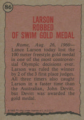 Olympian Lance Larson signed trading card