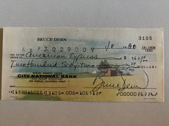 Bruce Dern signed check