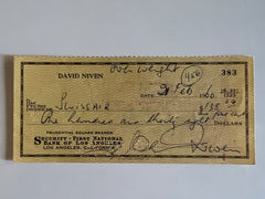David Niven signed check