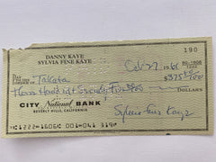 Sylvia Fine Kaye signed check