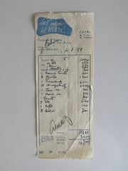 Desi Arnaz signed receipt