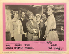 Kim Novak, James Garner, and Tony Randall "Boys' Night Out" original Lobby Card