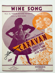 Loretta Young signed song book