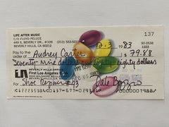 Dale Bozzio signed check