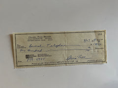 Gloria Pall signed check