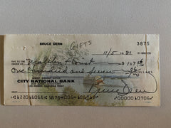 Bruce Dern signed check