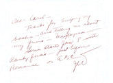 Comedian Jonathan Winters signed personal letter
