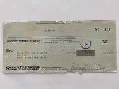 Rod Steiger signed check