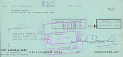Jack Donohue signed check