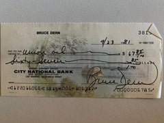 Bruce Dern signed check