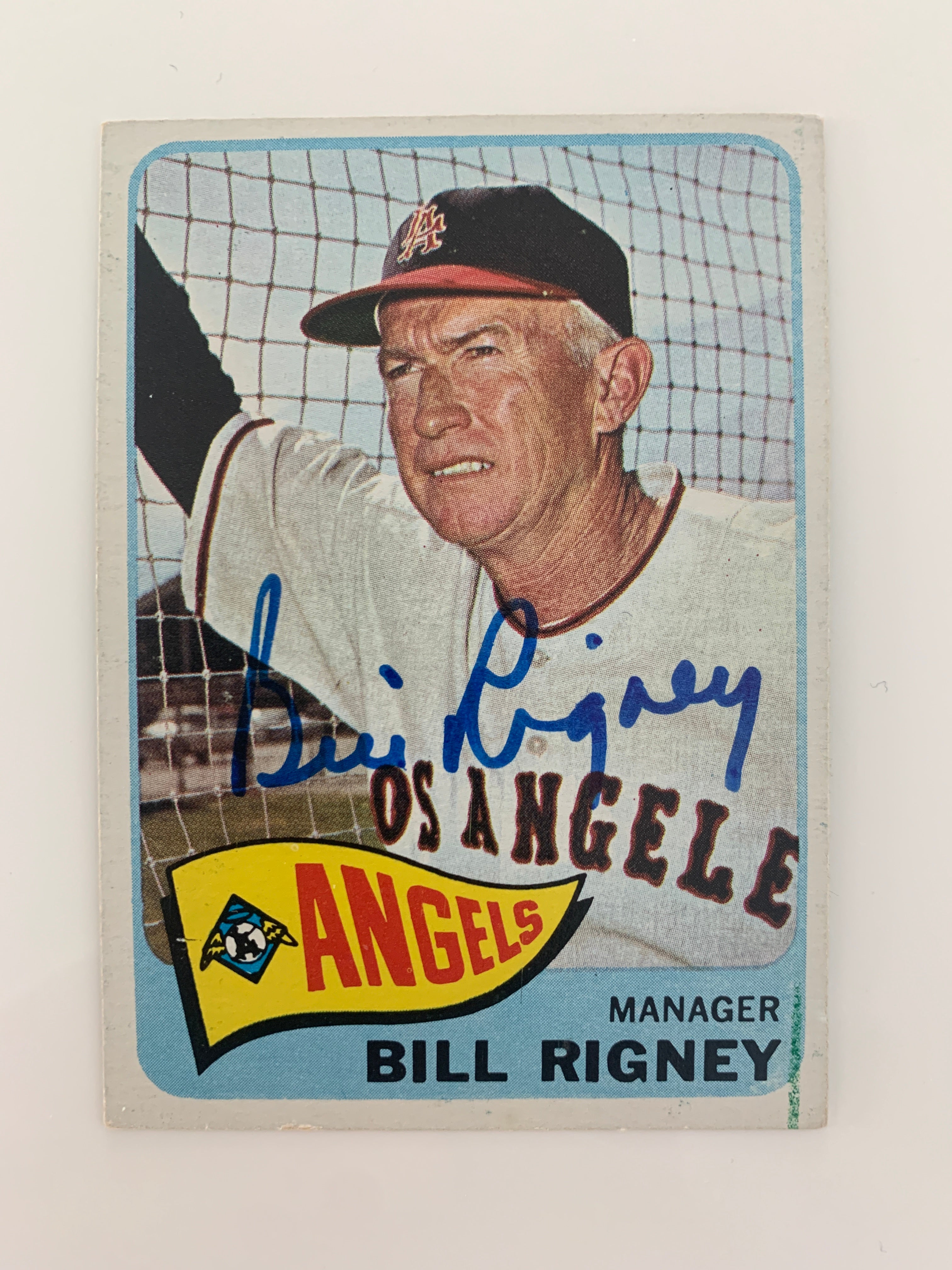 Bill Rigney signed baseball card - Sports card
