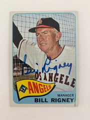 Bill Rigney signed baseball card - Sports card