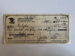 Jessica Walter signed check
