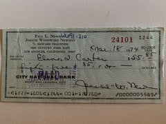 Three Faces Of Eve Joanne Woodward signed check