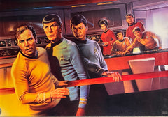 Rare Star Trek 1991 illustration of Crew by Drew Struzan original movie poster