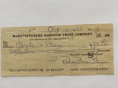 Rod Steiger signed check
